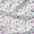 Mermaid Scales White Fabric