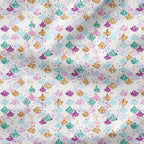 Mermaid Scales White Fabric