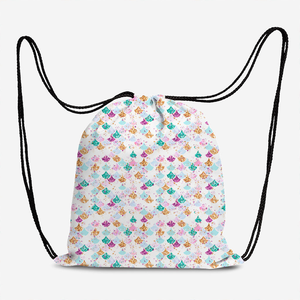 Mermaid Scales White Fabric