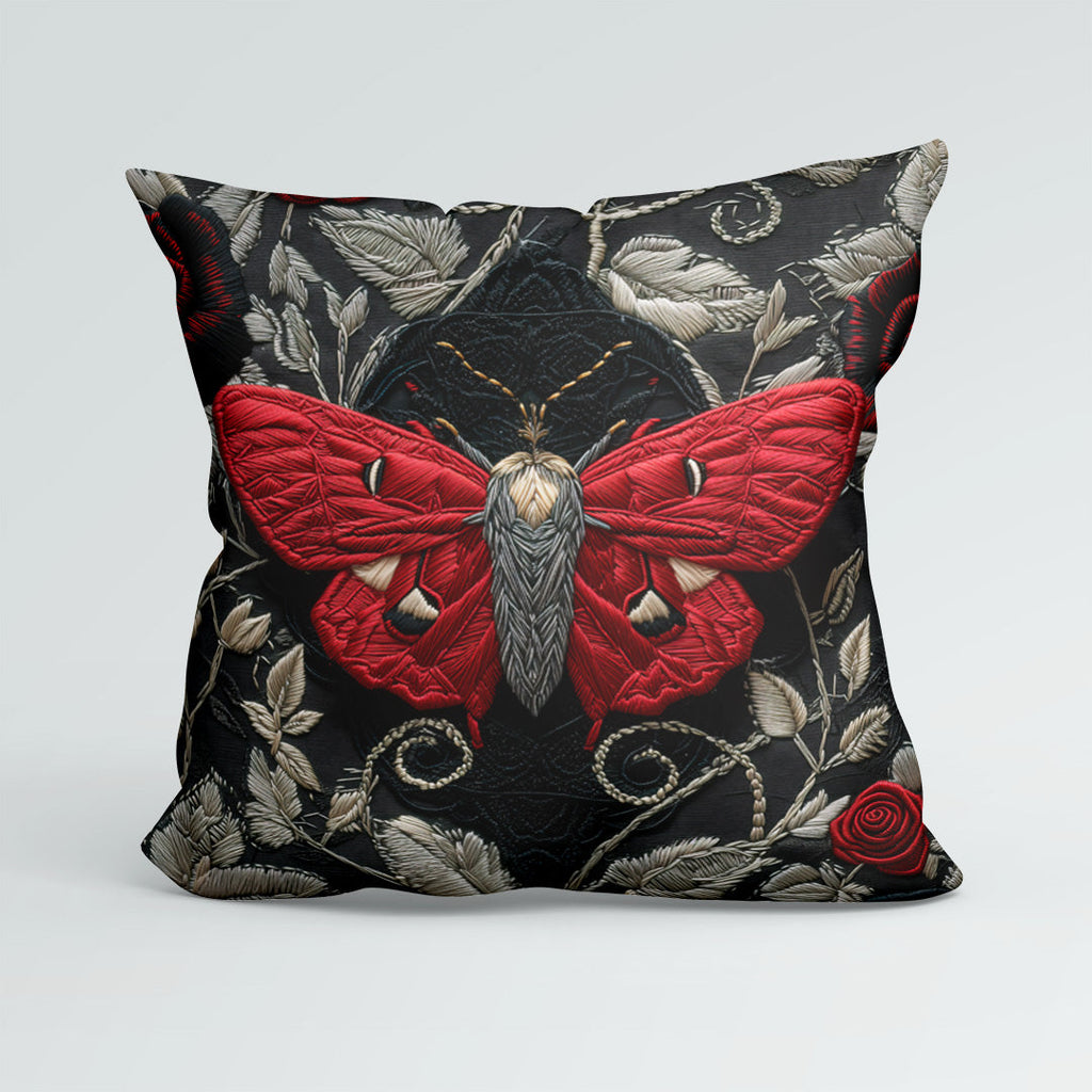 CUSHION Panel Scarlet Flutter Moth CP-192