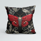 CUSHION Panel Scarlet Flutter Moth CP-192