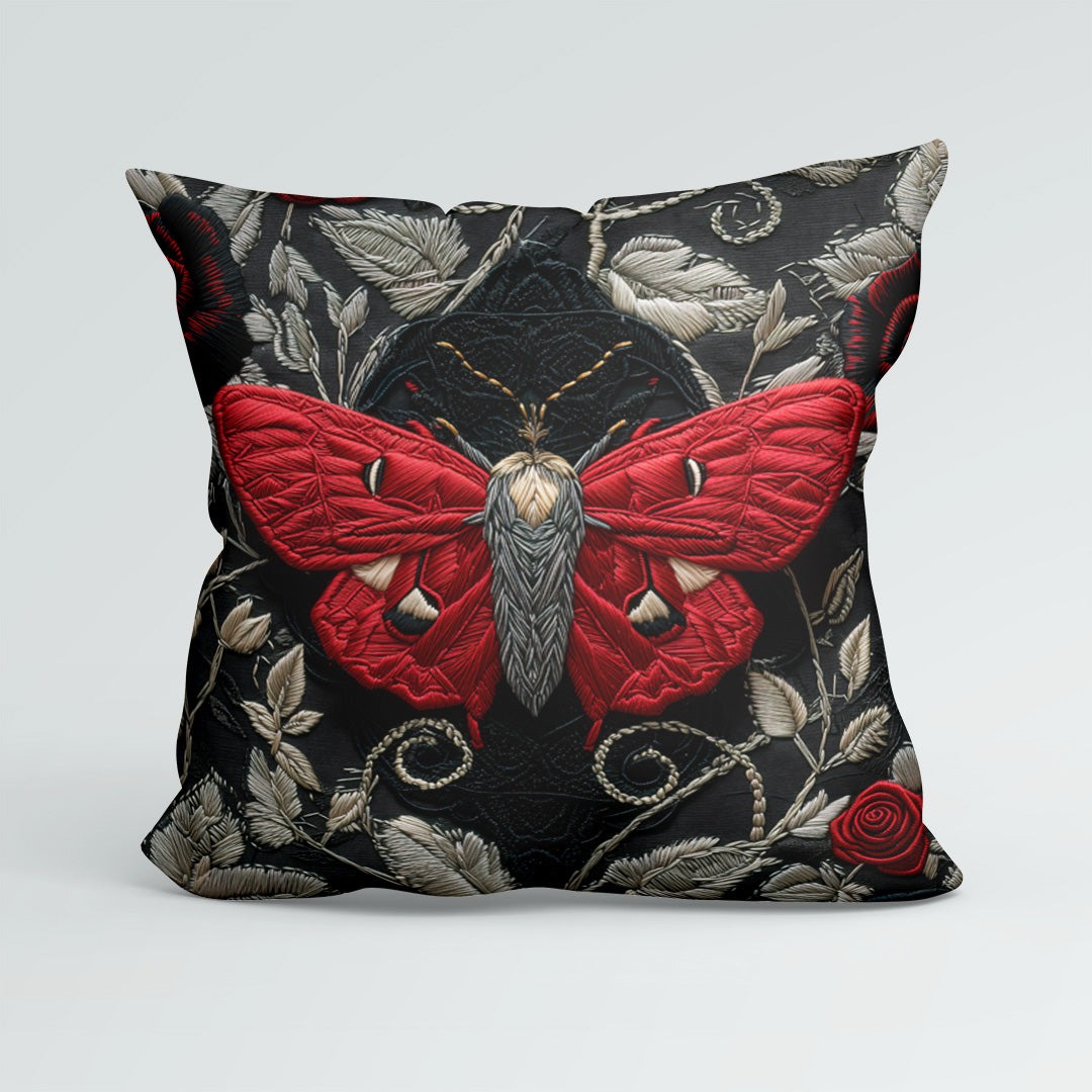 CUSHION Panel Scarlet Flutter Moth CP-192