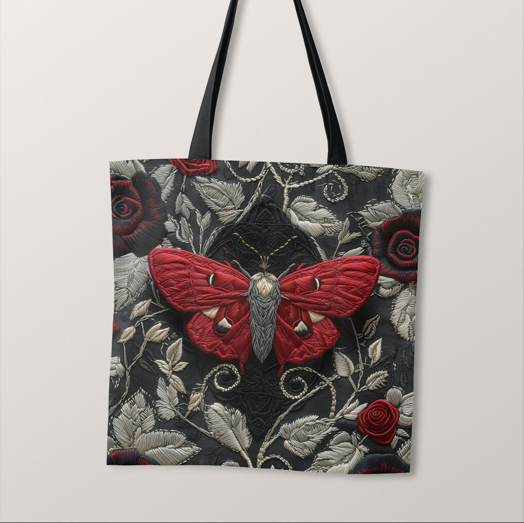 TOTE Fabric Bag Panel Scarlet Flutter Moth TP-265