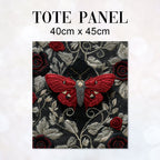 TOTE Fabric Bag Panel Scarlet Flutter Moth TP-265