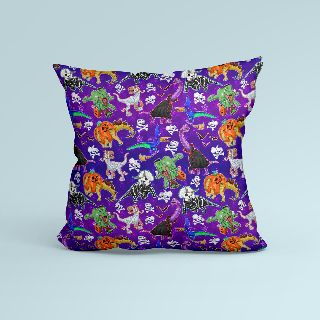 Scary Dinos Purple Fabric