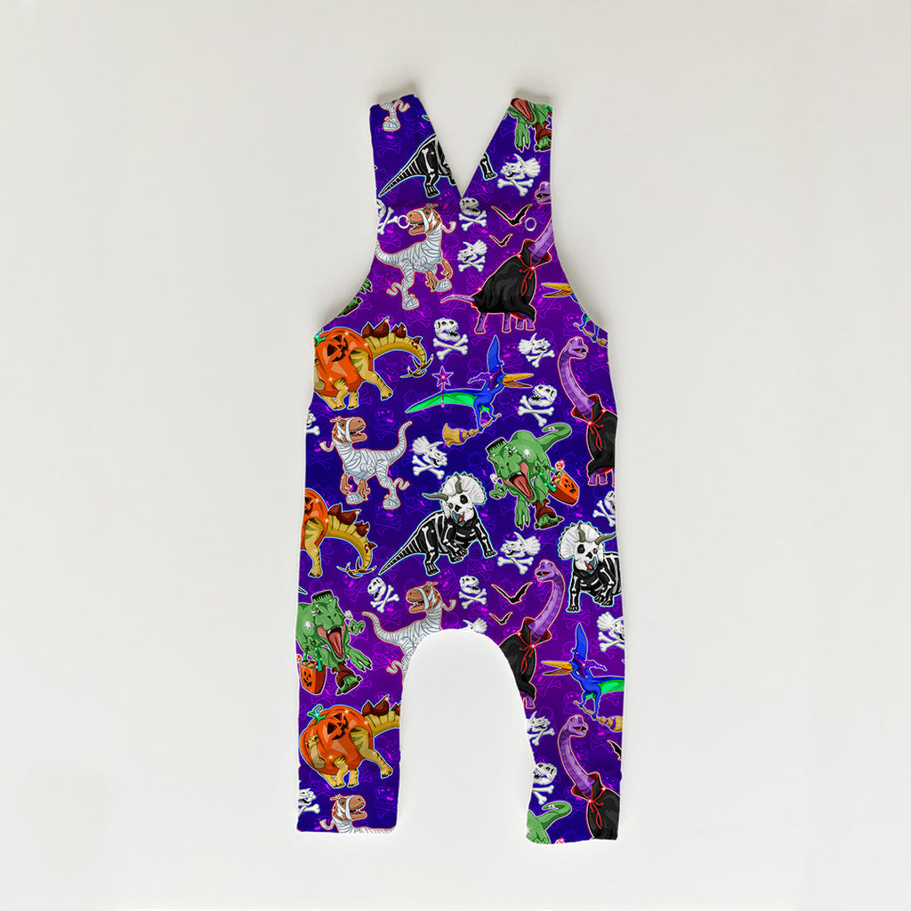 Scary Dinos Purple Fabric