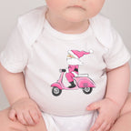 Scooter Santa Iron on Fabric Heat Transfer DTF-140