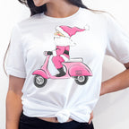 Scooter Santa Iron on Fabric Heat Transfer DTF-140