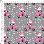 Santa Scooter Pink Fabric