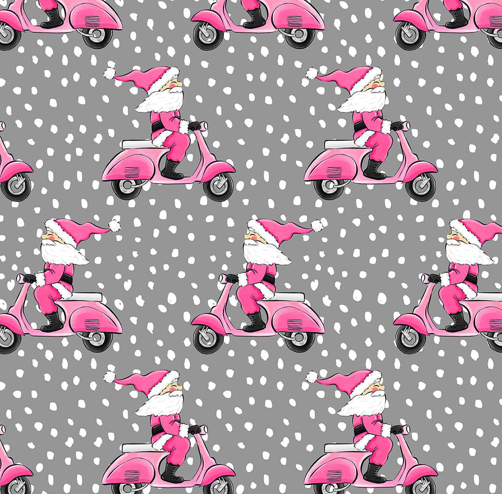 Santa Scooter Pink Fabric