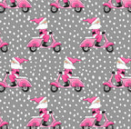 Santa Scooter Pink Fabric