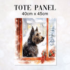 TOTE Winter Scottish Terrier Fabric Bag Panel