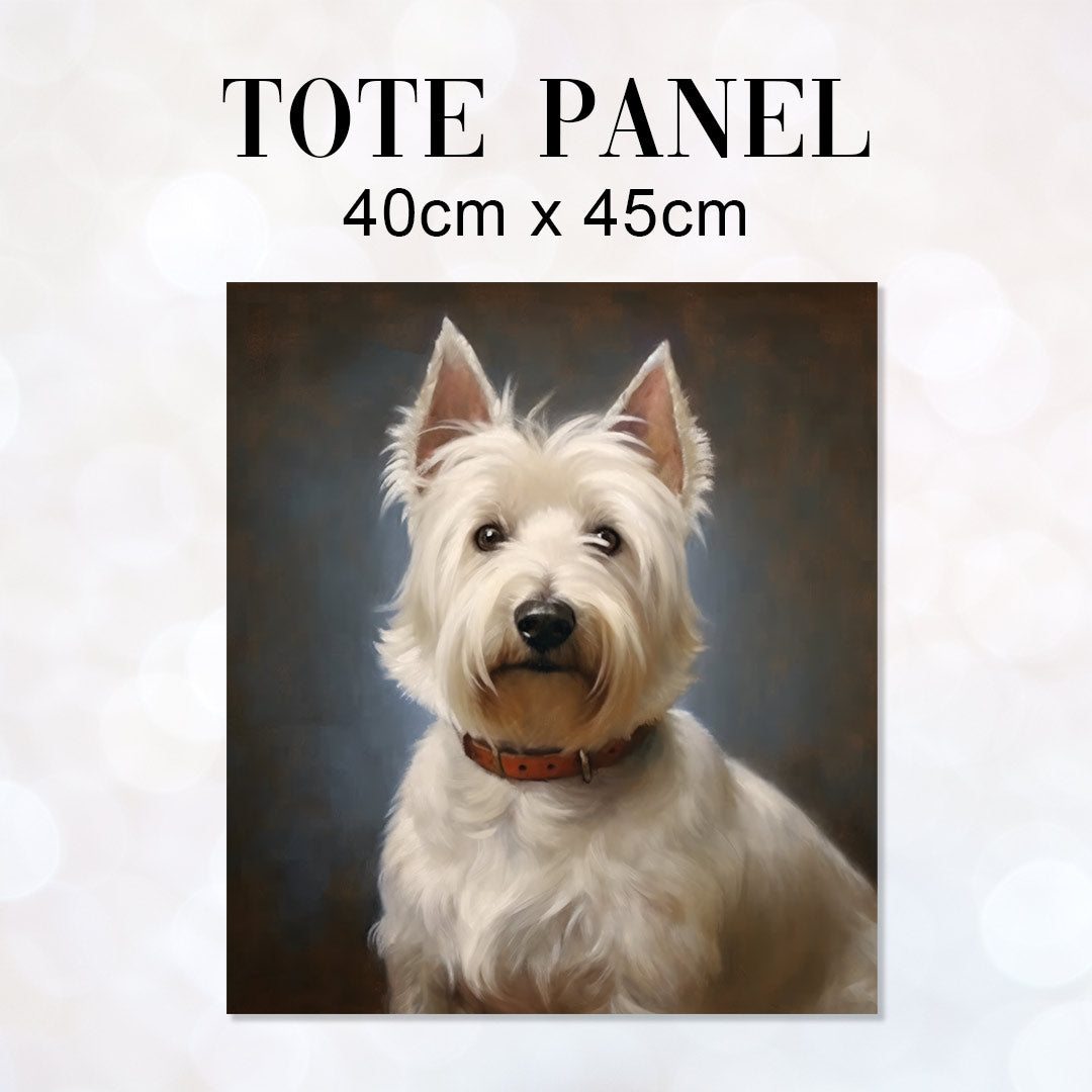 TOTE Scottish Terrier Dog Fabric Bag Panel