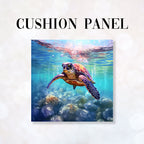 CUSHION Fabric Panel Sea Turtle