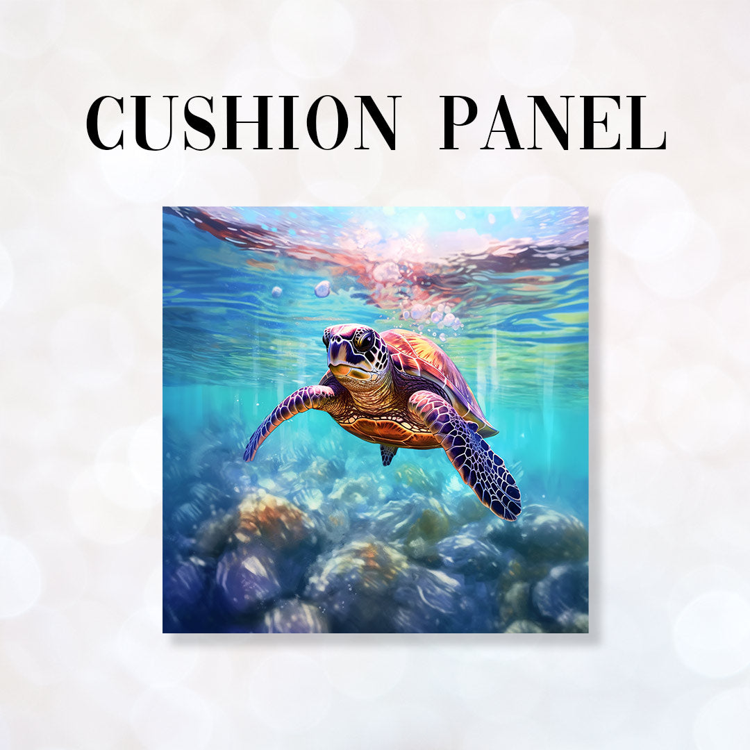 Sea Turtle Fabric Panel for sewing Cushions. – Custom Fabrics UK