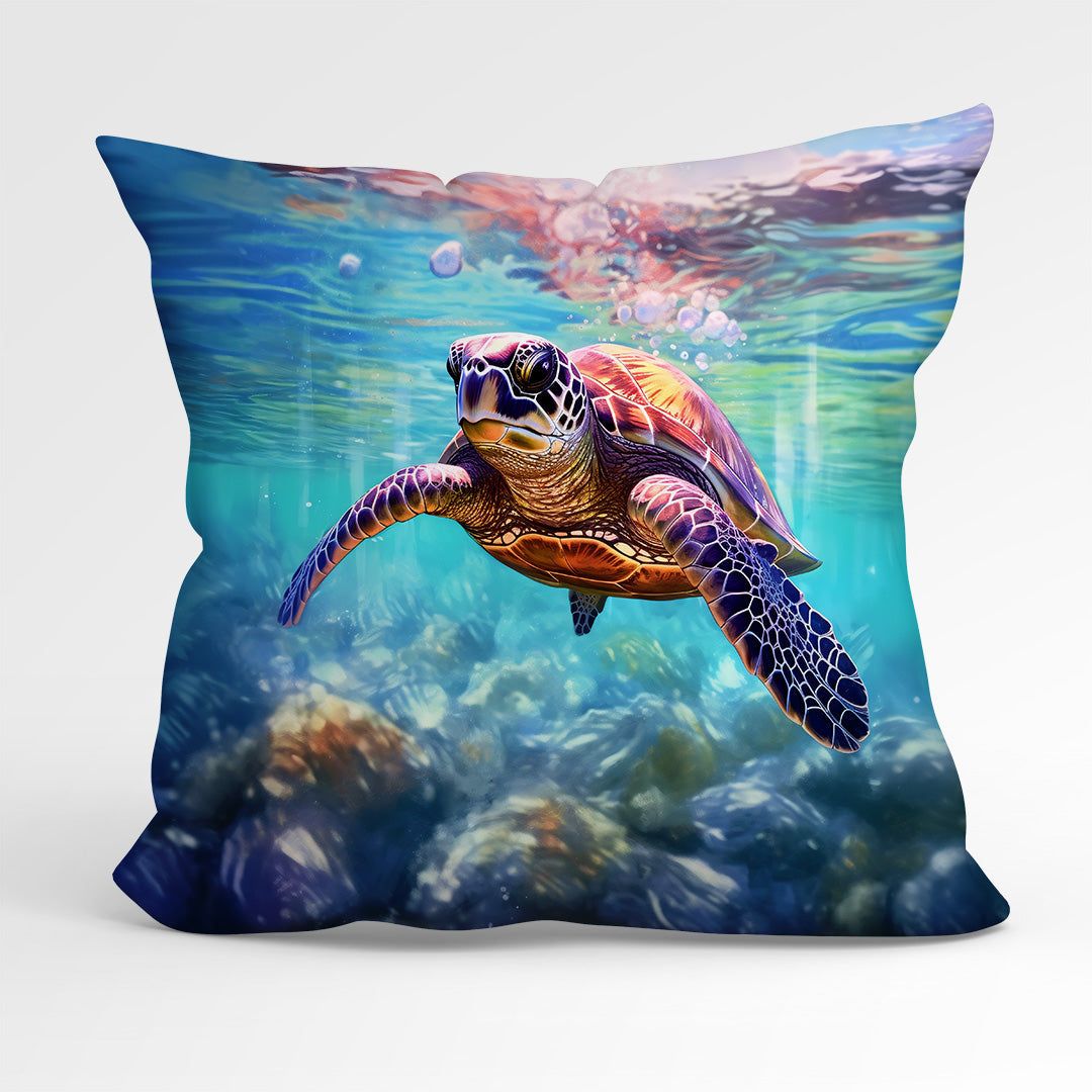 Sea Turtle Fabric Panel for sewing Cushions. – Custom Fabrics UK