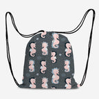 Seahorses Grey Fabric