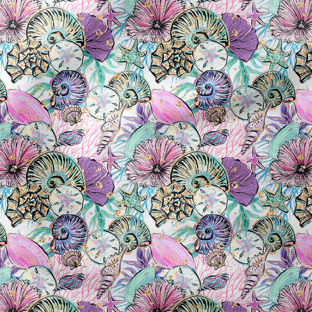 Mermaids Seashells Fabric