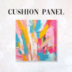 CUSHION CO-ORD Sewing Art Abstract 2 Fabric Panel