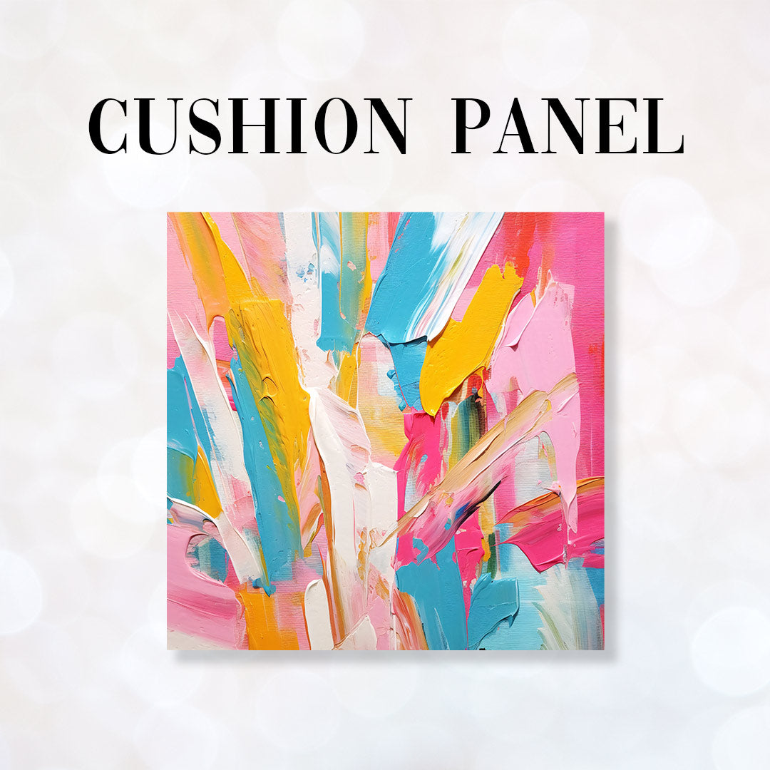 CUSHION CO-ORD Sewing Art Abstract 2 Fabric Panel