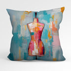 CUSHION Fabric Panel Sewing Art Dress Form