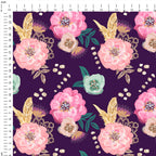 Sewing Couture Roses Purple Fabric