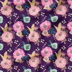 Sewing Couture Roses Purple Fabric