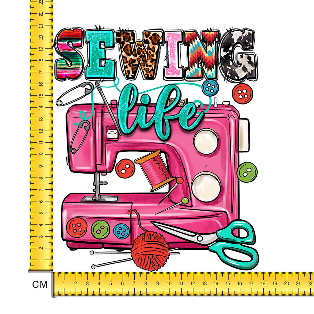 Sewing Life Iron on Fabric Heat Transfer DTF-182
