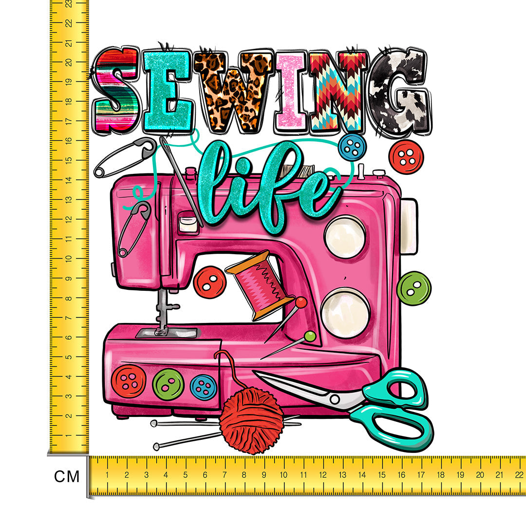 Sewing Life Iron on Fabric Heat Transfer DTF-182
