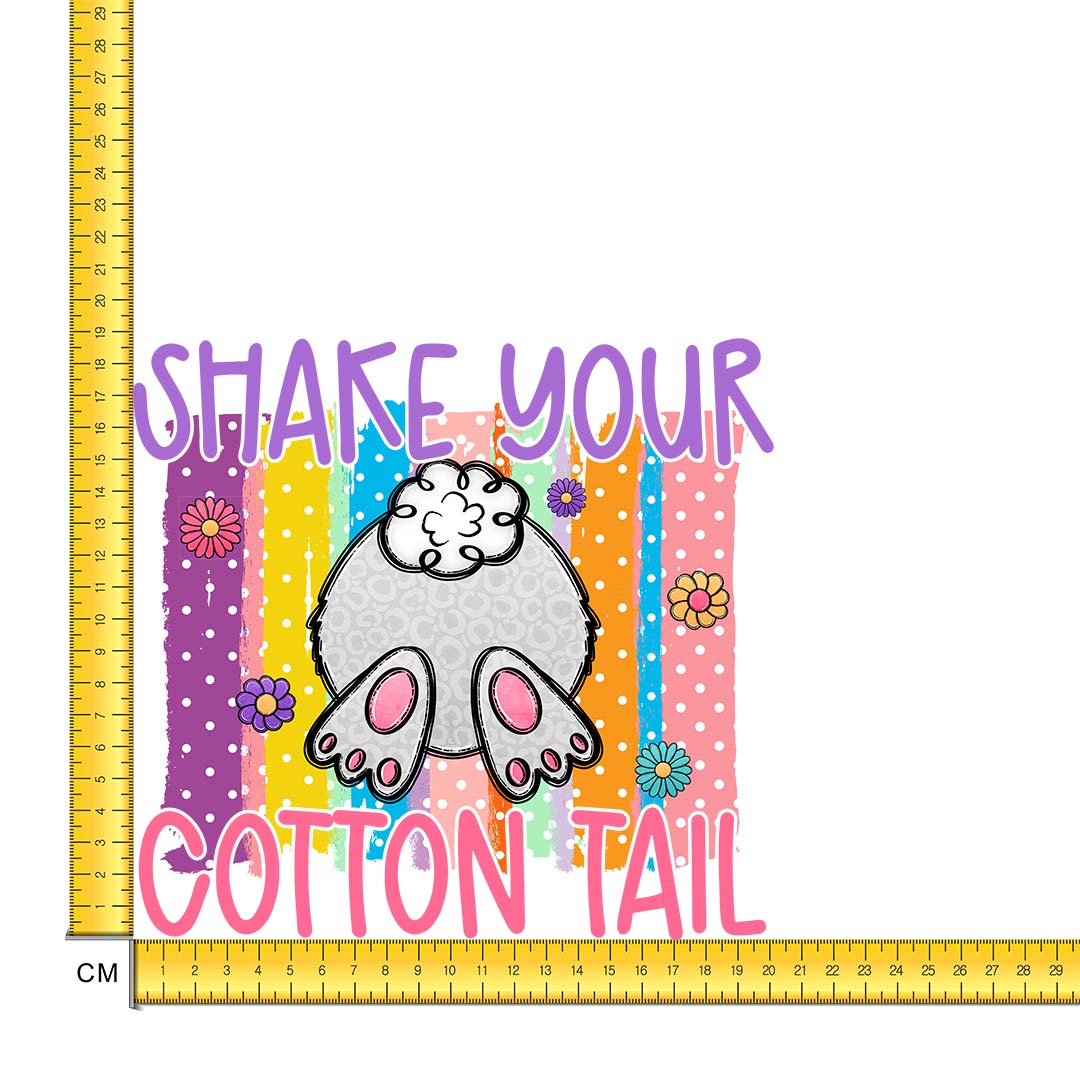 Shake Your Tail Iron on Fabric Heat Transfer DTF-213