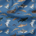 Sharks Blue Fabric