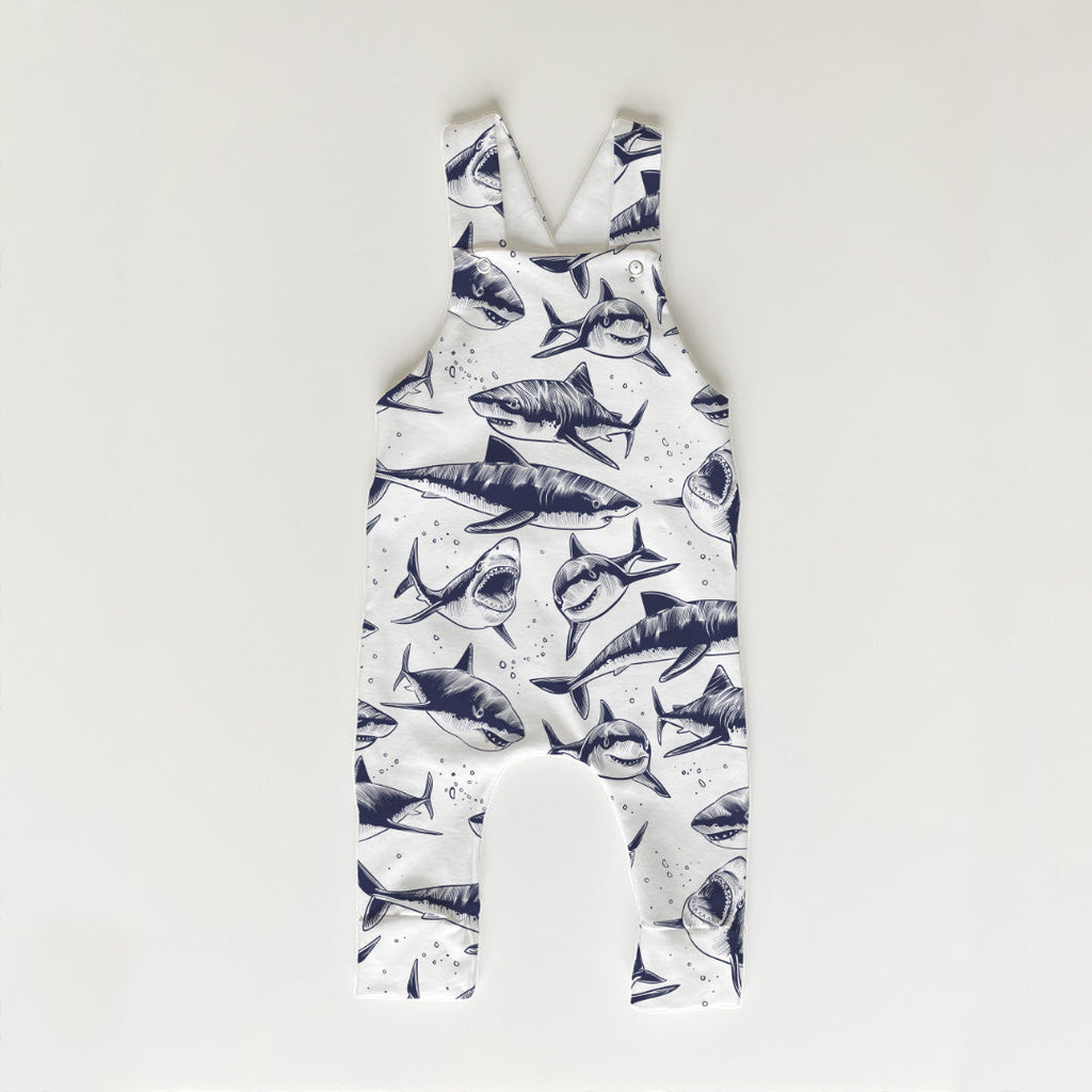 Sharks White Fabric