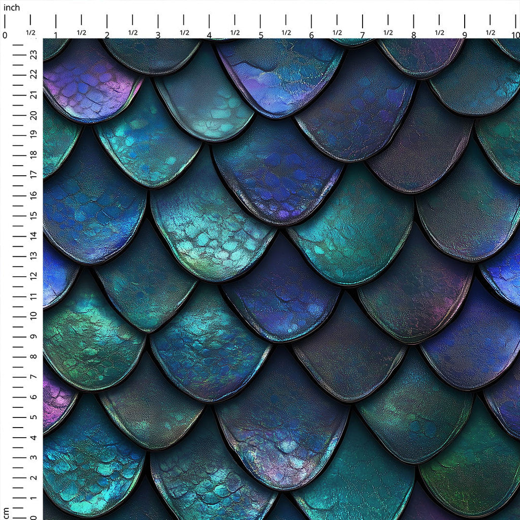 Shimmering Green Dragon Scales Fabric
