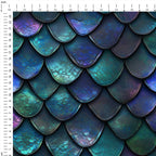 Shimmering Green Dragon Scales Fabric