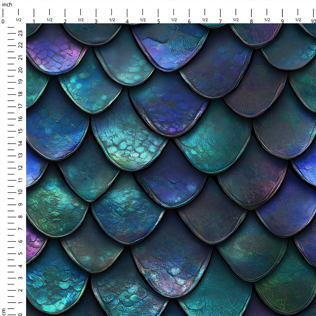 Shimmering Green Dragon Scales Fabric