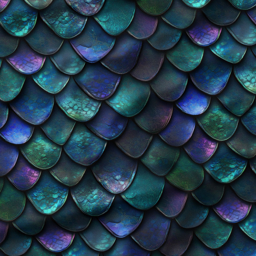Shimmering Green Dragon Scales Fabric