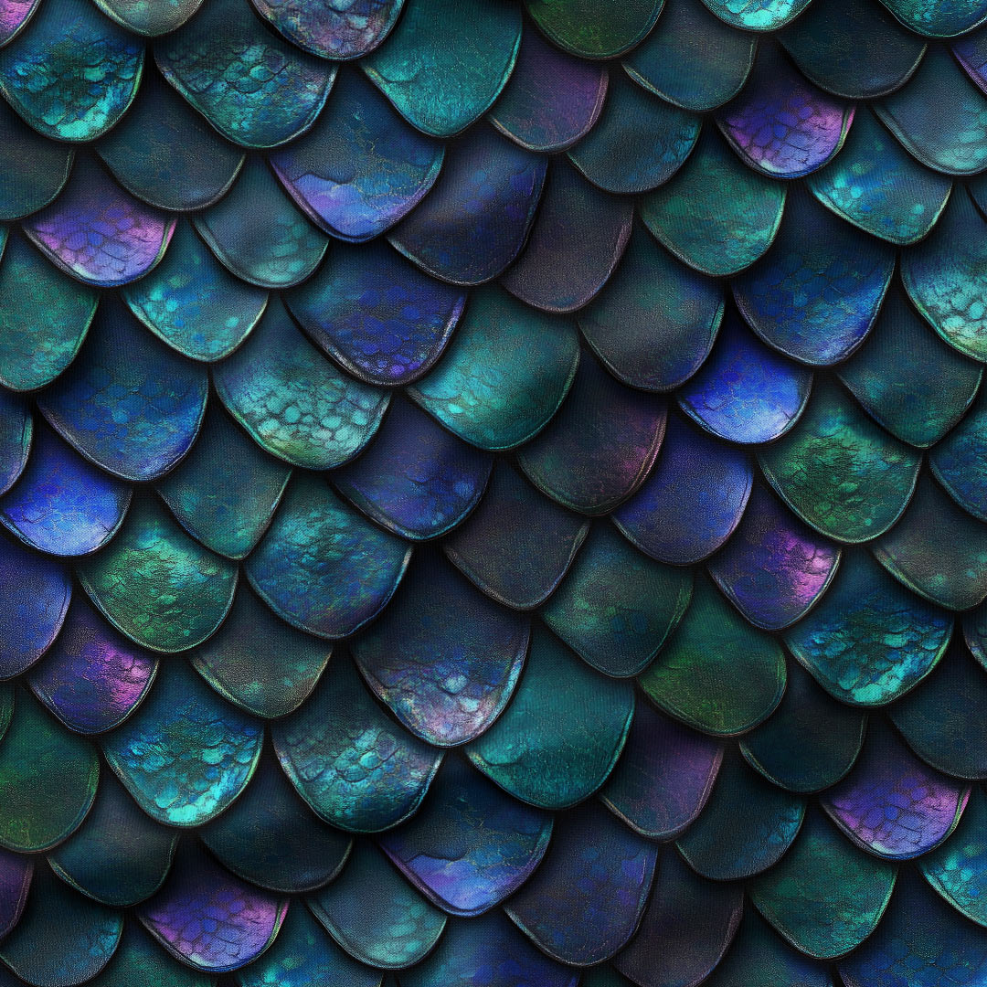 Shimmering Green Dragon Scales Fabric