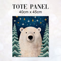 TOTE Silent Night Polar Bear TP-102 Fabric Bag Panel