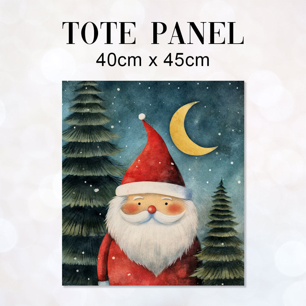 TOTE Silent Night Santa  Fabric Bag Panel TP-101