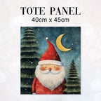TOTE Silent Night Santa  Fabric Bag Panel TP-101