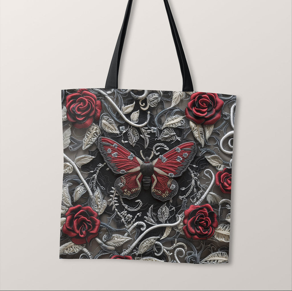TOTE Fabric Bag Panel Silver Whisper Moth TP-263