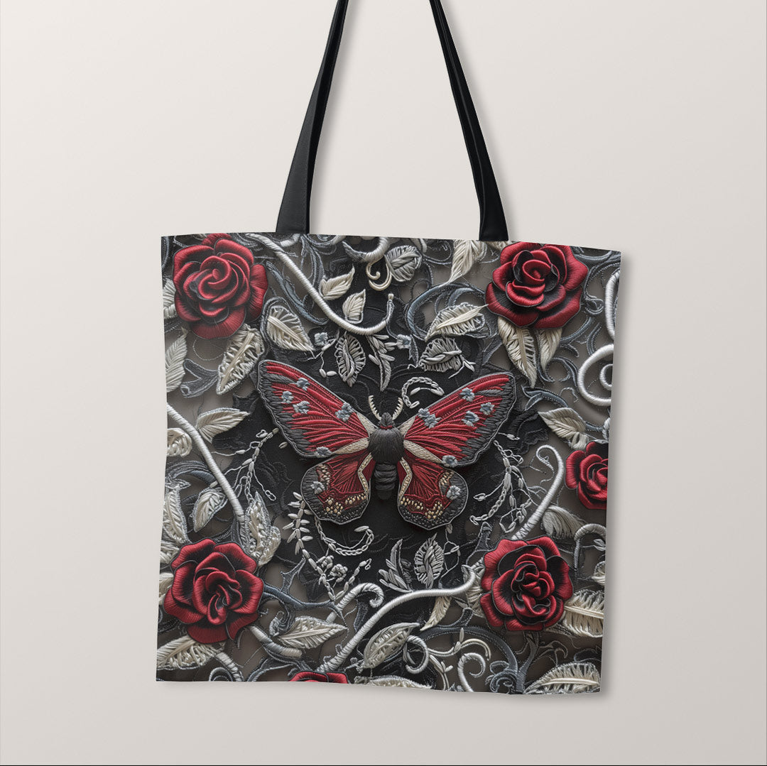 TOTE Fabric Bag Panel Silver Whisper Moth TP-263