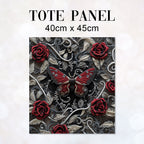 TOTE Fabric Bag Panel Silver Whisper Moth TP-263