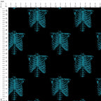 Skeletons Blue Fabric