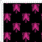Skeletons Pink Fabric