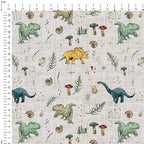 Sketched Dinos Fabric
