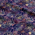 Sketched Flowers Navy Fabric