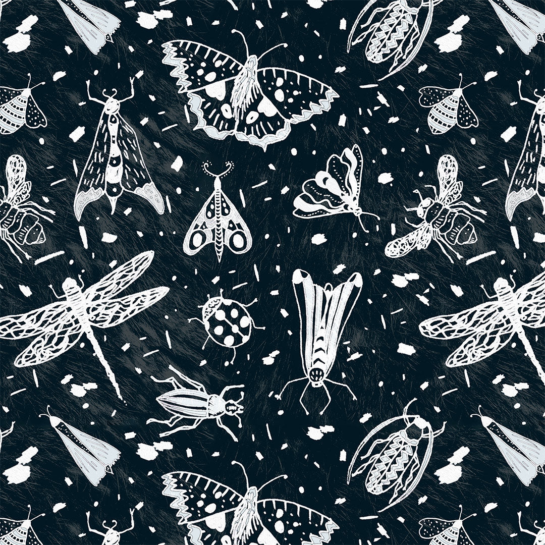 Sketched Bugs Fabric