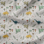 Sketched Dinos Fabric