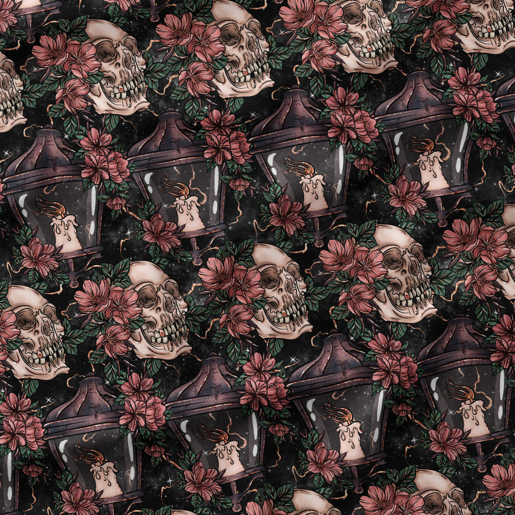 Skulls and Lanterns Fabric